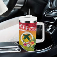 Melanesian Ni-Vanuatu Tumbler With Handle Sea Turtle with Sand Drawing Pattern
