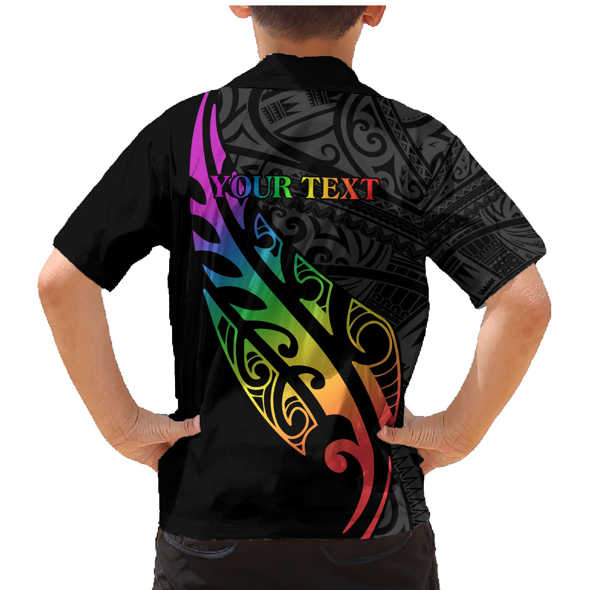 Personalised New Zealand Wellington Pride Family Matching Mermaid Dress and Hawaiian Shirt Maori Fern with Pride Flag 2024 LT9 - Polynesian Pride