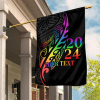 Personalised New Zealand Wellington Pride Garden Flag Maori Fern with Pride Flag 2024