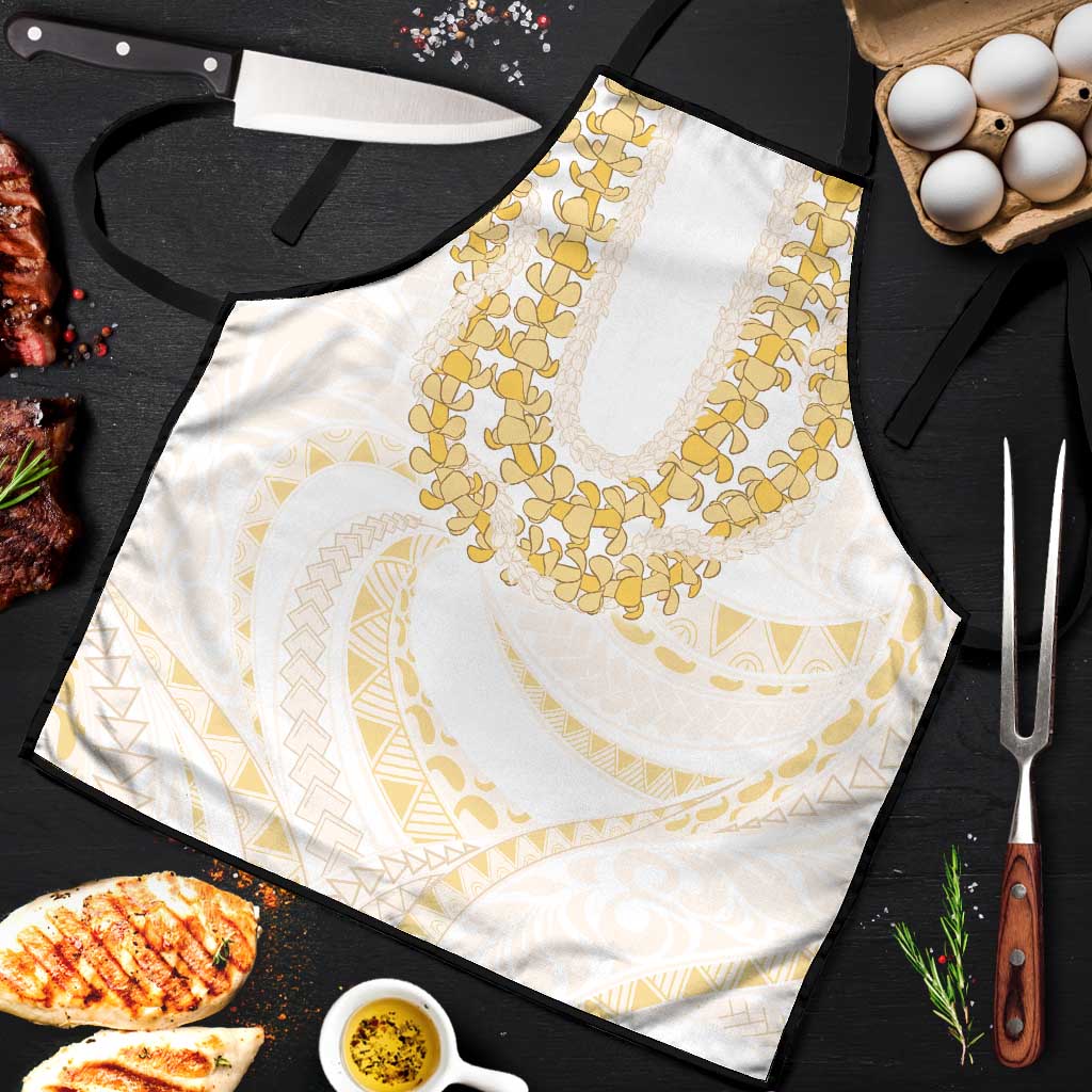 Aloha Lei Onaona Apron Beige Hawaiian Tribal Pattern - Polynesian Pride