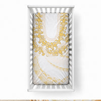 Aloha Lei Onaona Baby Bed Cover Beige Hawaiian Tribal Pattern LT9 28 × 52 in Beige - Polynesian Pride