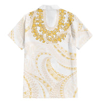 Aloha Lei Onaona Family Matching Mermaid Dress and Hawaiian Shirt Beige Hawaiian Tribal Pattern LT9 - Polynesian Pride