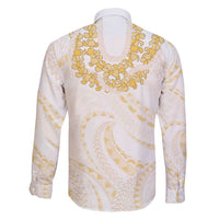 Aloha Lei Onaona Family Matching Short Sleeve Bodycon Dress and Hawaiian Shirt Beige Hawaiian Tribal Pattern LT9 - Polynesian Pride