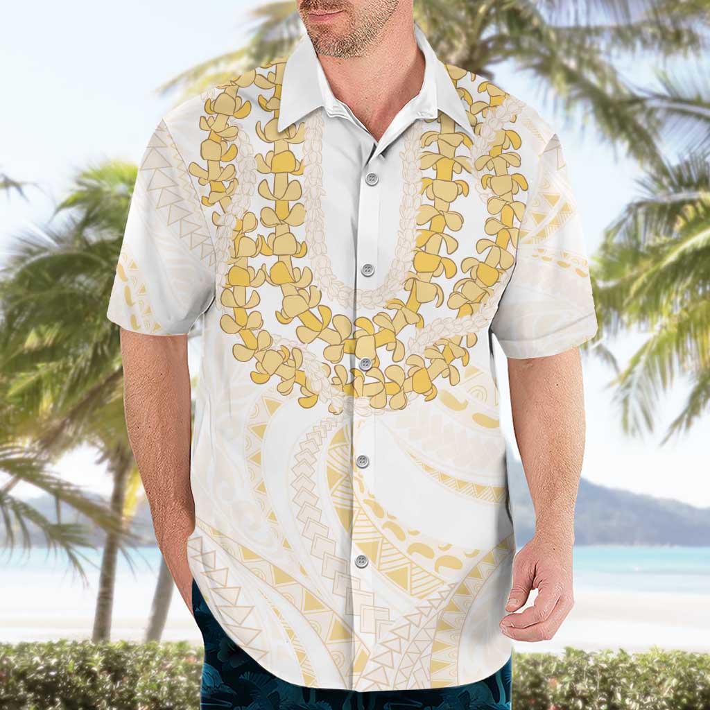Aloha Lei Onaona Hawaiian Shirt Beige Hawaiian Tribal Pattern