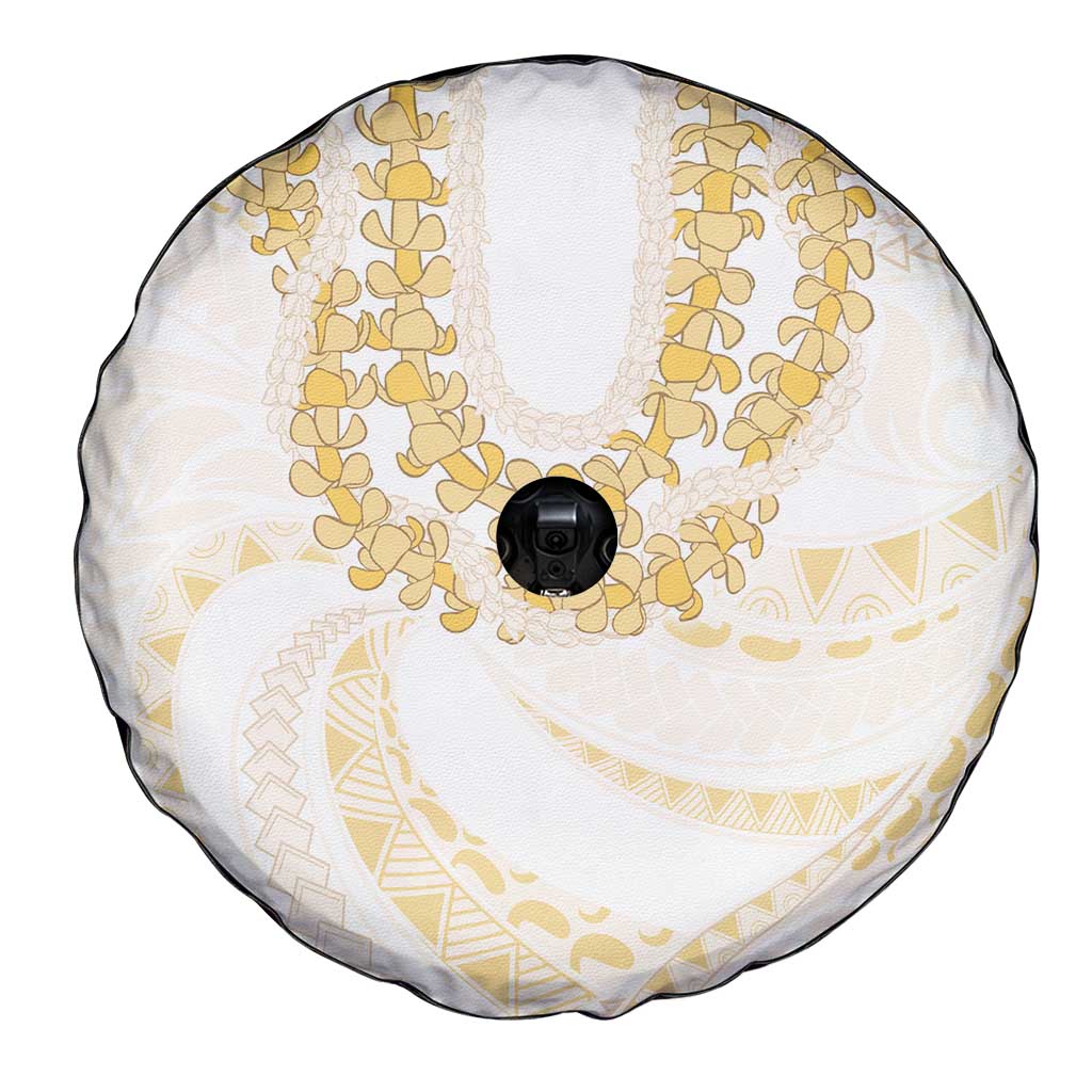 Aloha Lei Onaona Spare Tire Cover Beige Hawaiian Tribal Pattern