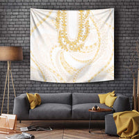 Aloha Lei Onaona Tapestry Beige Hawaiian Tribal Pattern