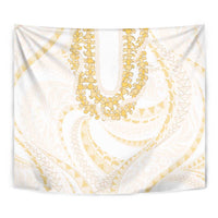 Aloha Lei Onaona Tapestry Beige Hawaiian Tribal Pattern