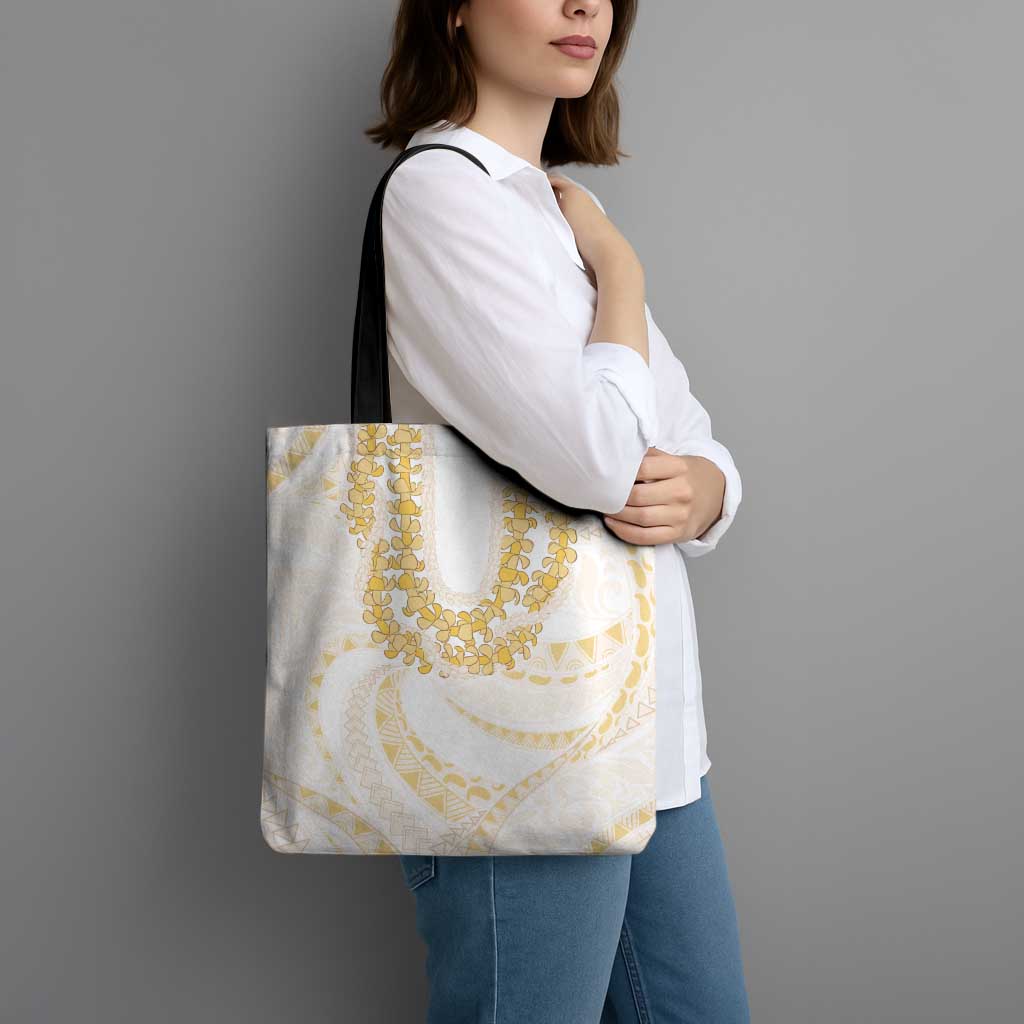 Aloha Lei Onaona Tote Bag Beige Hawaiian Tribal Pattern - Polynesian Pride