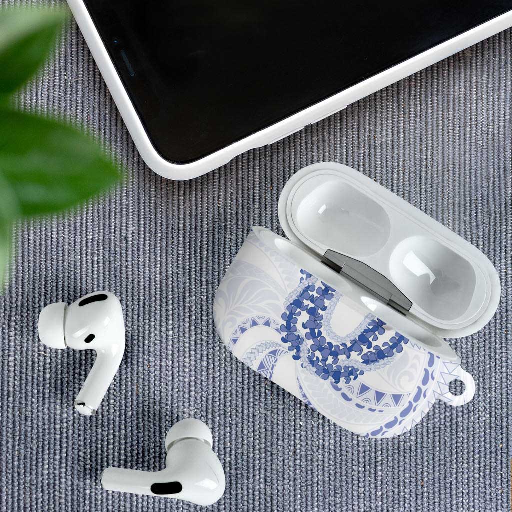 Aloha Lei Onaona AirPods Case Navy Blue Hawaiian Tribal Pattern - Polynesian Pride
