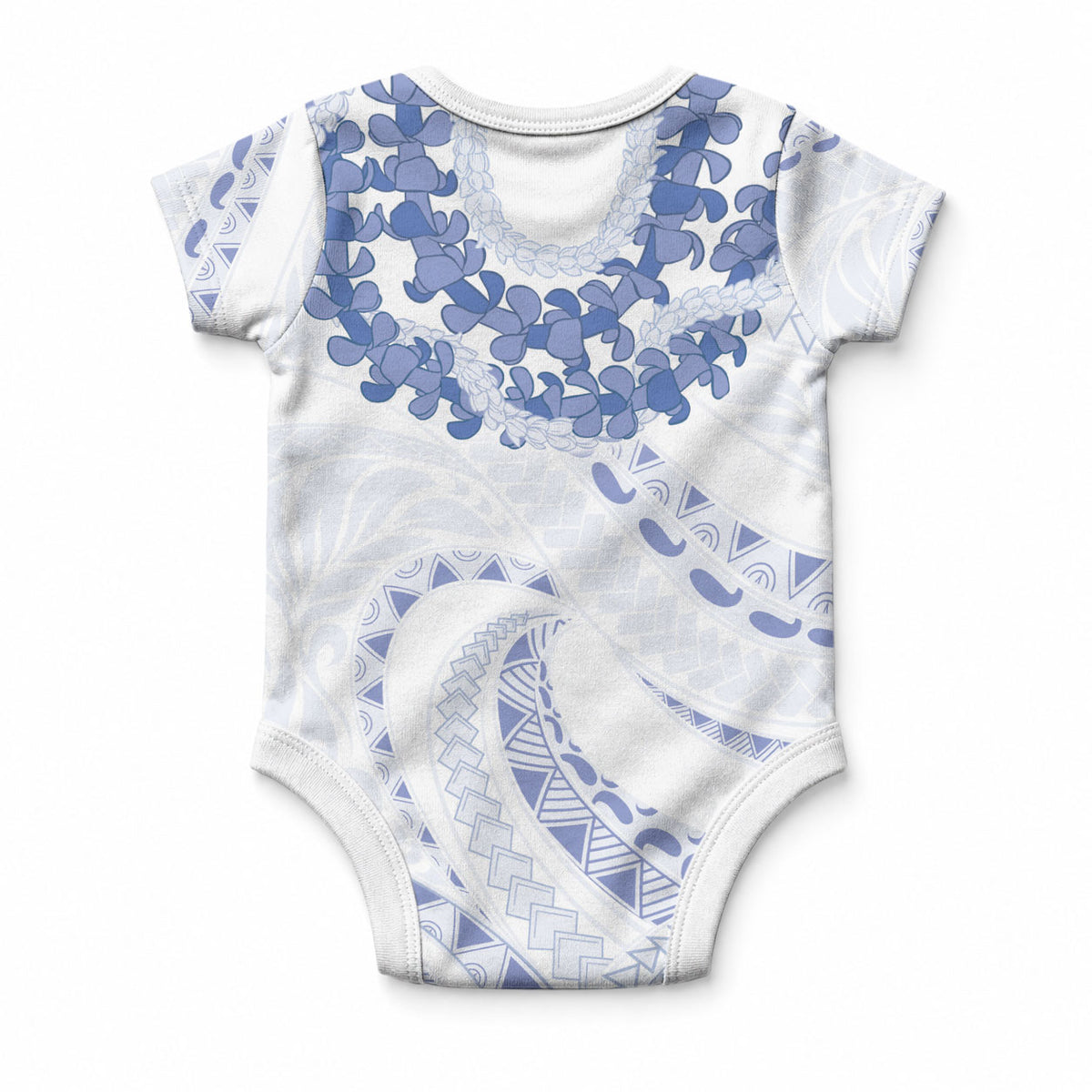 Aloha Lei Onaona Baby Onesie Navy Blue Hawaiian Tribal Pattern LT9 - Polynesian Pride