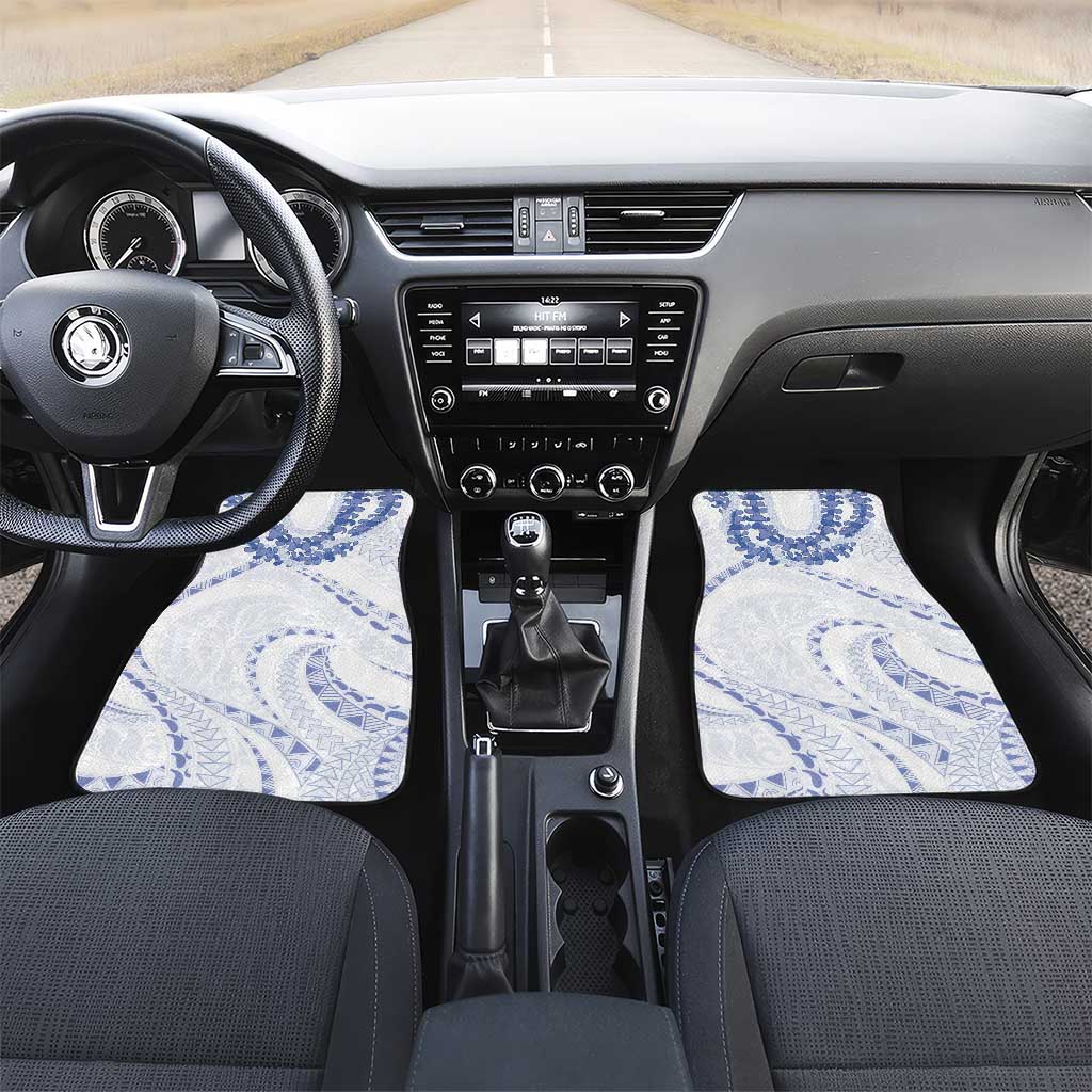 Aloha Lei Onaona Car Mats Navy Blue Hawaiian Tribal Pattern