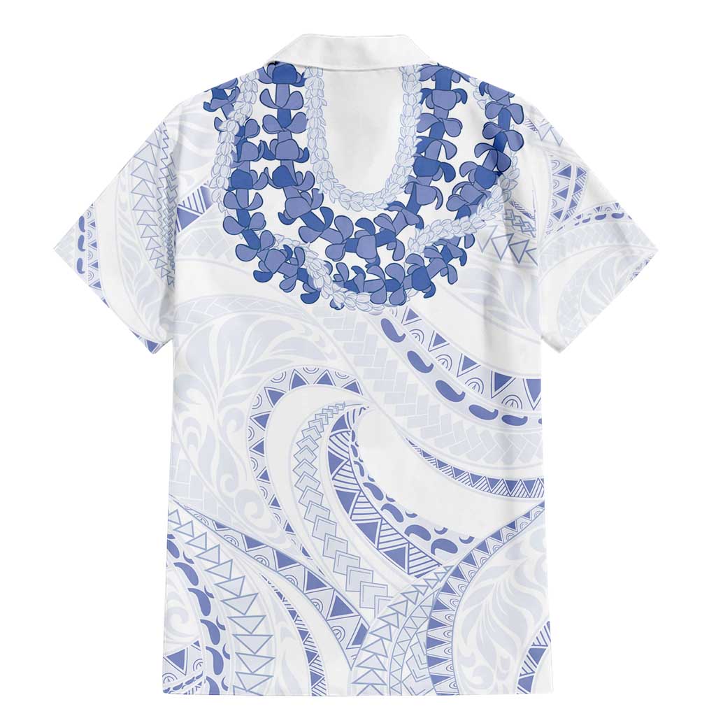 Aloha Lei Onaona Family Matching Mermaid Dress and Hawaiian Shirt Navy Blue Hawaiian Tribal Pattern LT9 - Polynesian Pride