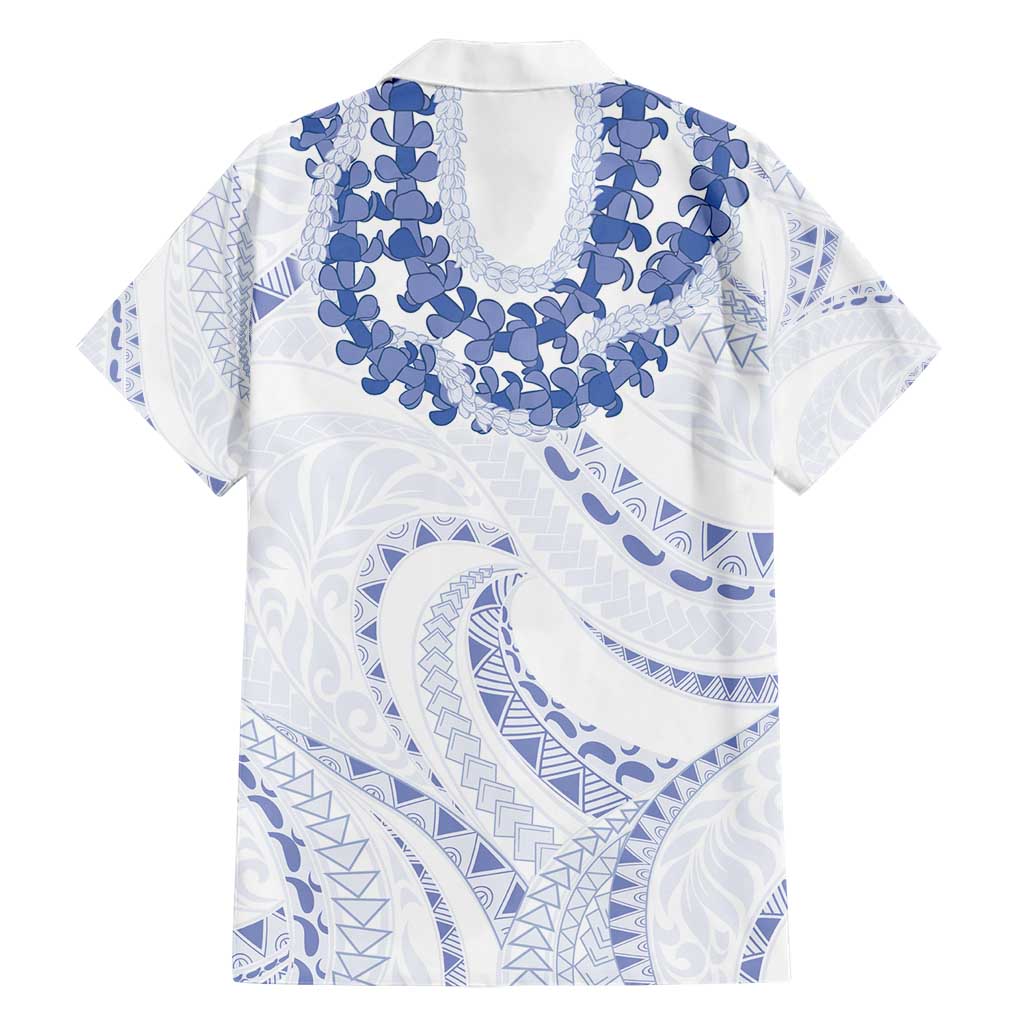 Aloha Lei Onaona Family Matching Short Sleeve Bodycon Dress and Hawaiian Shirt Navy Blue Hawaiian Tribal Pattern LT9 - Polynesian Pride