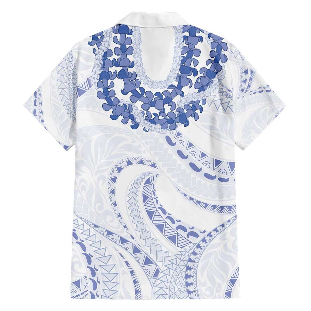 Aloha Lei Onaona Family Matching Tank Maxi Dress and Hawaiian Shirt Navy Blue Hawaiian Tribal Pattern LT9 - Polynesian Pride