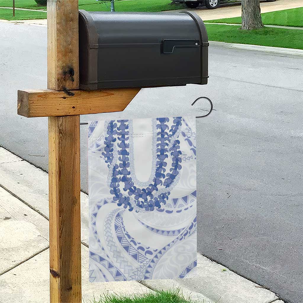 Aloha Lei Onaona Garden Flag Navy Blue Hawaiian Tribal Pattern