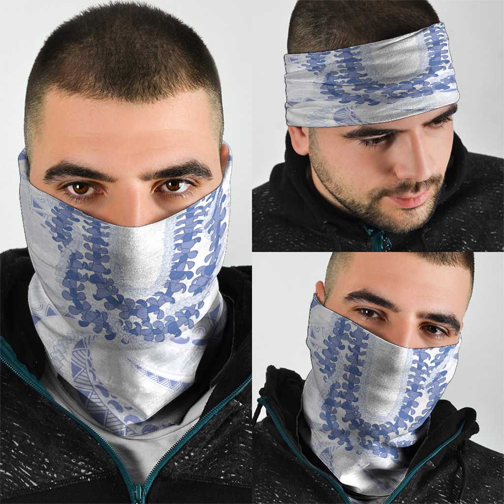 Aloha Lei Onaona Neck Gaiter Navy Blue Hawaiian Tribal Pattern - Polynesian Pride