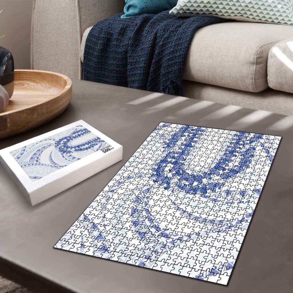Aloha Lei Onaona Puzzle Navy Blue Hawaiian Tribal Pattern - Polynesian Pride