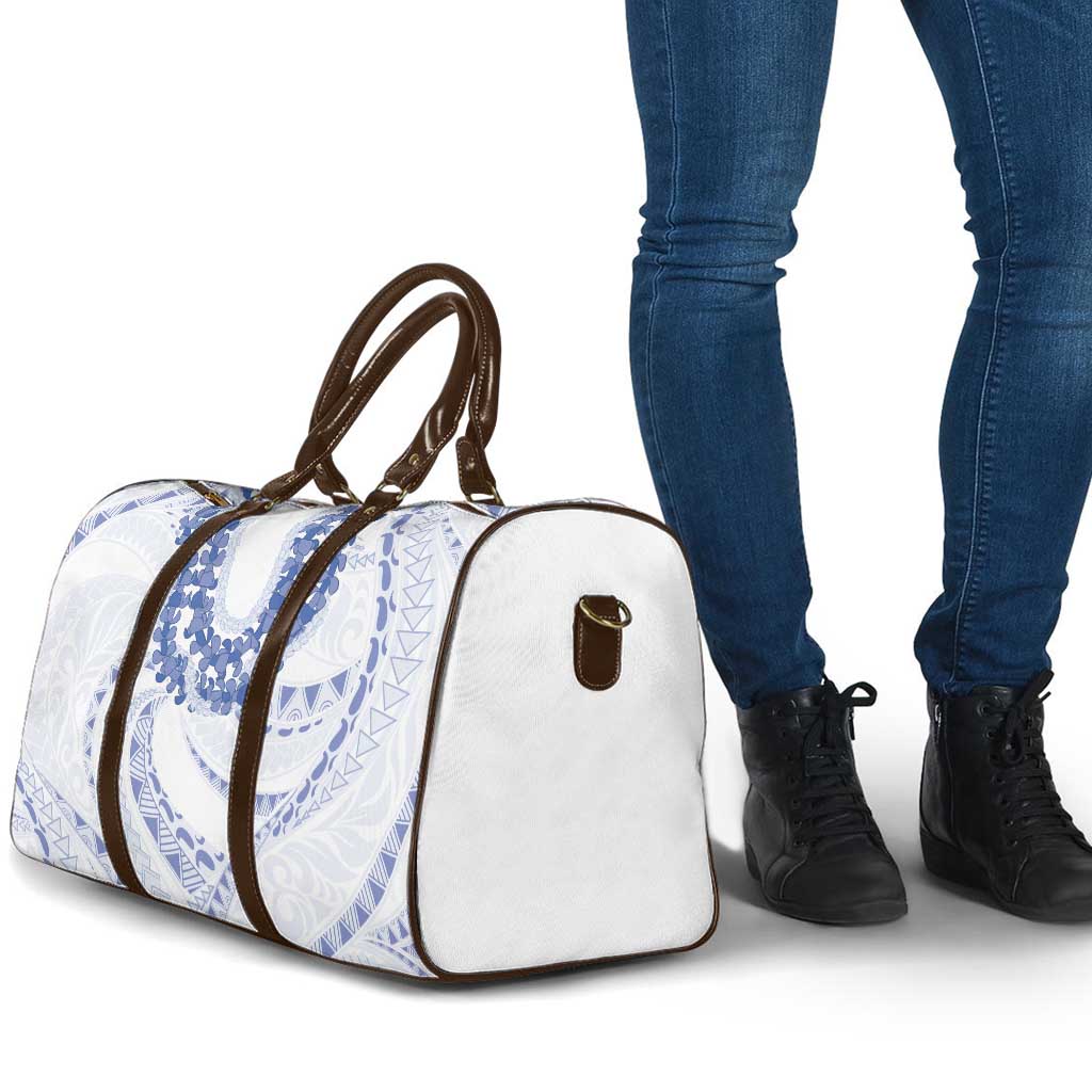 Aloha Lei Onaona Travel Bag Navy Blue Hawaiian Tribal Pattern - Polynesian Pride