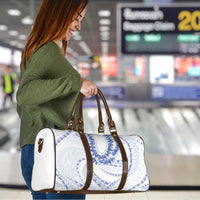 Aloha Lei Onaona Travel Bag Navy Blue Hawaiian Tribal Pattern - Polynesian Pride