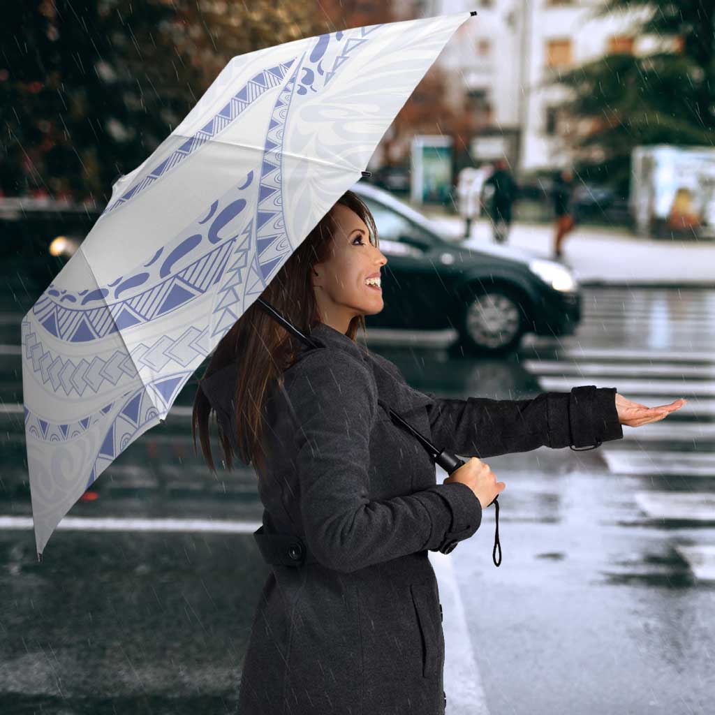 Aloha Lei Onaona Umbrella Navy Blue Hawaiian Tribal Pattern - Polynesian Pride