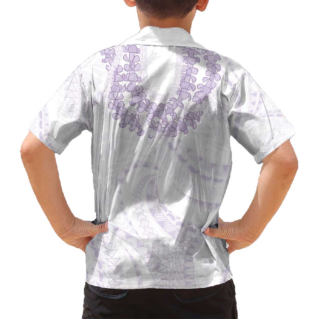 Aloha Lei Onaona Family Matching Long Sleeve Bodycon Dress and Hawaiian Shirt Purple Hawaiian Tribal Pattern LT9 - Polynesian Pride