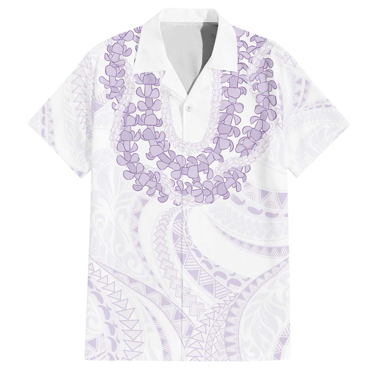 Aloha Lei Onaona Family Matching Off The Shoulder Long Sleeve Dress and Hawaiian Shirt Purple Hawaiian Tribal Pattern LT9 Dad's Shirt - Short Sleeve Purple - Polynesian Pride