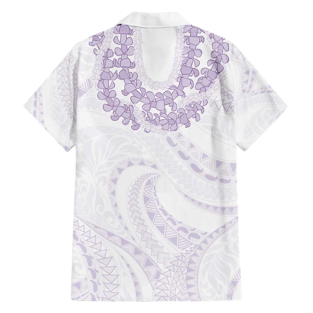 Aloha Lei Onaona Family Matching Off Shoulder Maxi Dress and Hawaiian Shirt Purple Hawaiian Tribal Pattern LT9 - Polynesian Pride