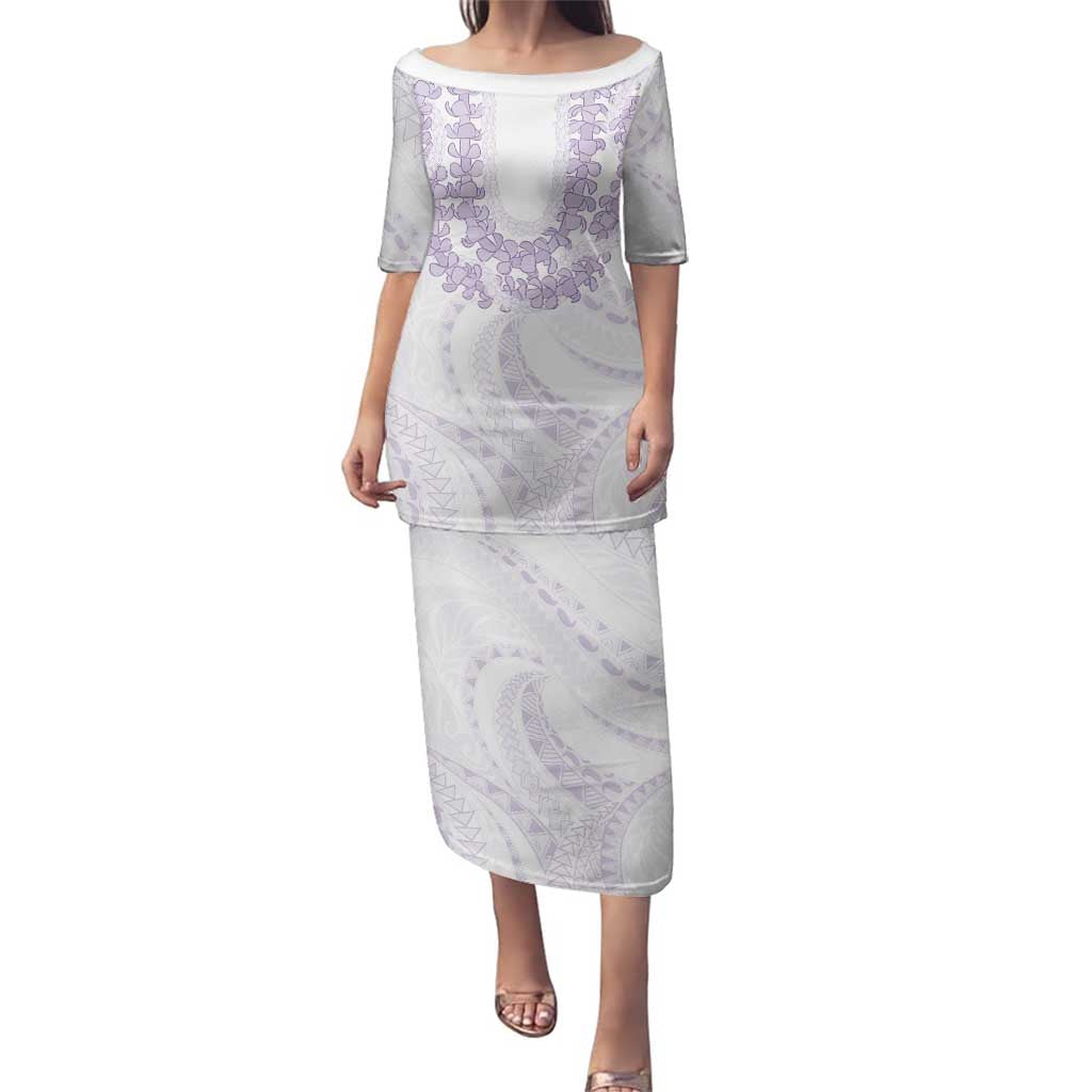 Aloha Lei Onaona Family Matching Puletasi and Hawaiian Shirt Purple Hawaiian Tribal Pattern LT9 Mom's Dress Purple - Polynesian Pride