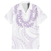 Aloha Lei Onaona Family Matching Summer Maxi Dress and Hawaiian Shirt Purple Hawaiian Tribal Pattern LT9 Dad's Shirt - Short Sleeve Purple - Polynesian Pride
