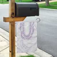 Aloha Lei Onaona Garden Flag Purple Hawaiian Tribal Pattern