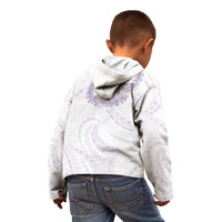 Aloha Lei Onaona Kid Hoodie Purple Hawaiian Tribal Pattern