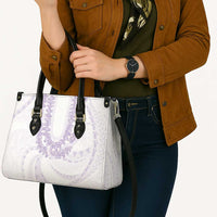 Aloha Lei Onaona Leather Bag Purple Hawaiian Tribal Pattern - Polynesian Pride