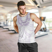 Aloha Lei Onaona Men Tank Top Purple Hawaiian Tribal Pattern