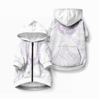 Aloha Lei Onaona Pet Hoodie Purple Hawaiian Tribal Pattern LT9 Zip-up Purple - Polynesian Pride