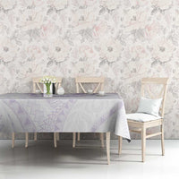 Aloha Lei Onaona Tablecloth Purple Hawaiian Tribal Pattern