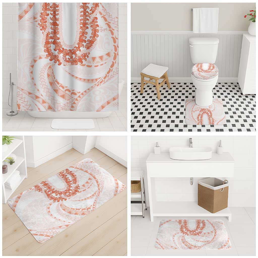 Aloha Lei Onaona Bathroom Set Red Hawaiian Tribal Pattern - Polynesian Pride