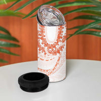 Aloha Lei Onaona 4 in 1 Can Cooler Tumbler Red Hawaiian Tribal Pattern