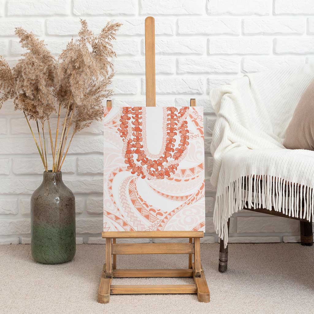 Aloha Lei Onaona Canvas Wall Art Red Hawaiian Tribal Pattern