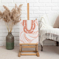 Aloha Lei Onaona Canvas Wall Art Red Hawaiian Tribal Pattern