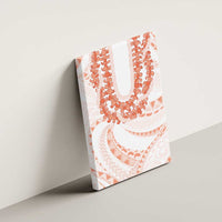 Aloha Lei Onaona Canvas Wall Art Red Hawaiian Tribal Pattern