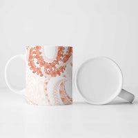 Aloha Lei Onaona Ceramic Mug Red Hawaiian Tribal Pattern - Polynesian Pride