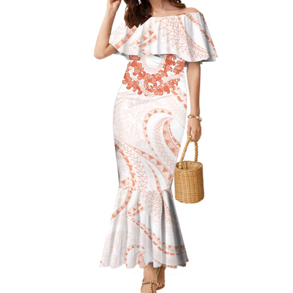 Aloha Lei Onaona Family Matching Mermaid Dress and Hawaiian Shirt Red Hawaiian Tribal Pattern LT9 Mom's Dress Red - Polynesian Pride