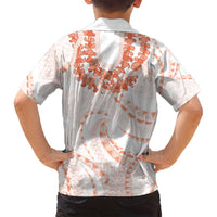 Aloha Lei Onaona Family Matching Tank Maxi Dress and Hawaiian Shirt Red Hawaiian Tribal Pattern LT9 - Polynesian Pride