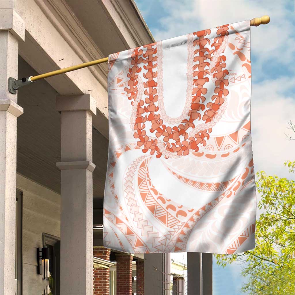 Aloha Lei Onaona Garden Flag Red Hawaiian Tribal Pattern