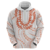 Aloha Lei Onaona Hoodie Red Hawaiian Tribal Pattern
