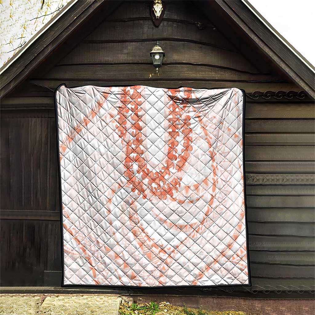 Aloha Lei Onaona Quilt Red Hawaiian Tribal Pattern