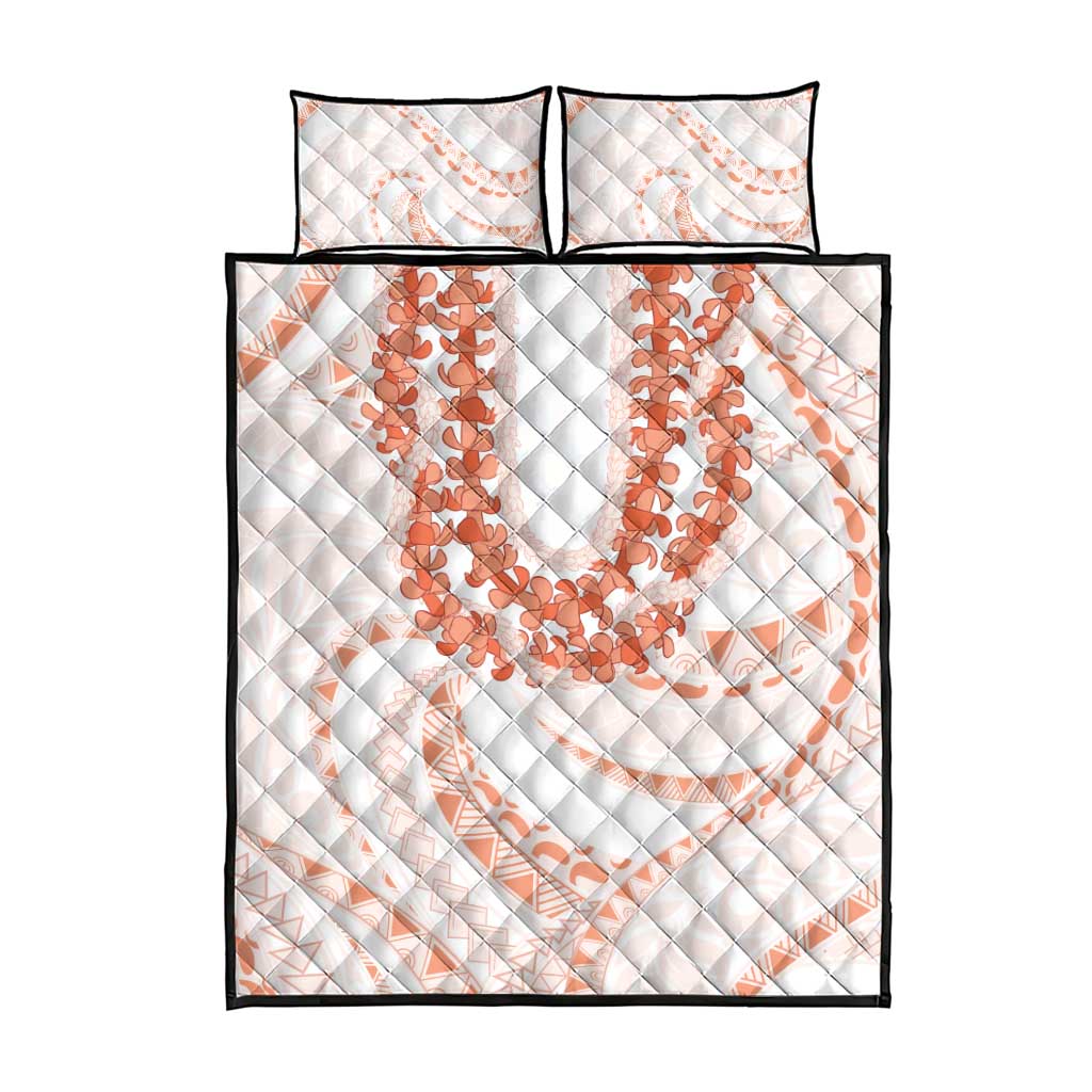 Aloha Lei Onaona Quilt Bed Set Red Hawaiian Tribal Pattern