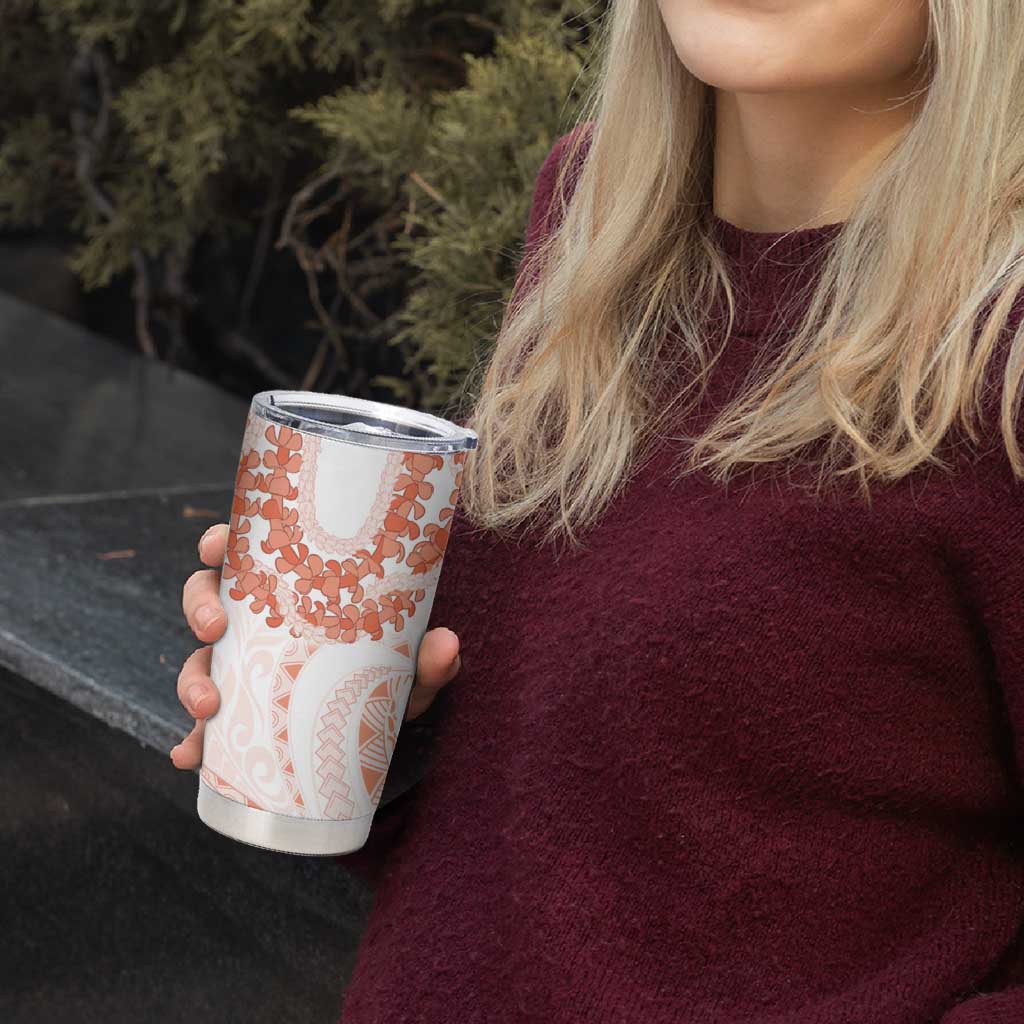 Aloha Lei Onaona Tumbler Cup Red Hawaiian Tribal Pattern