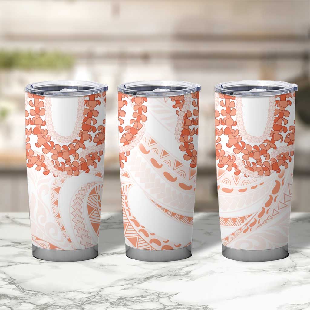 Aloha Lei Onaona Tumbler Cup Red Hawaiian Tribal Pattern