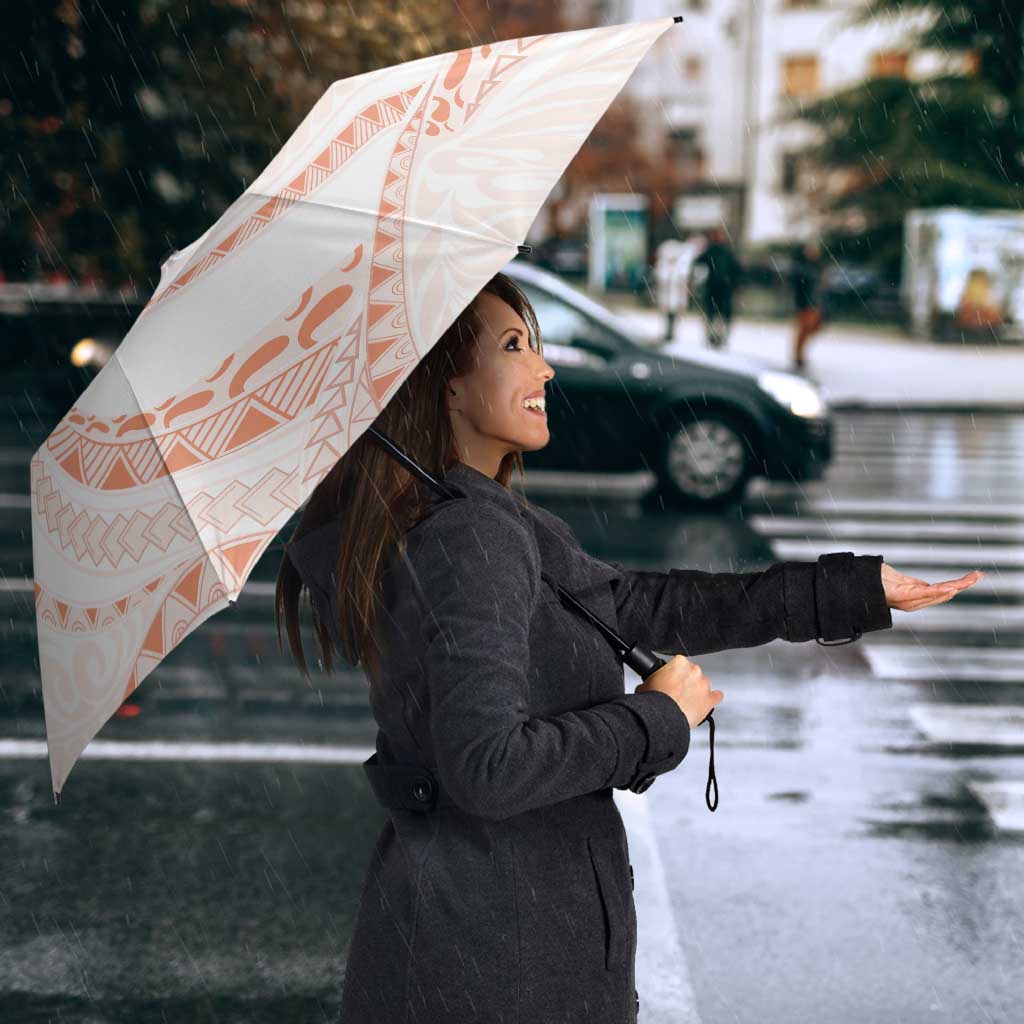 Aloha Lei Onaona Umbrella Red Hawaiian Tribal Pattern - Polynesian Pride